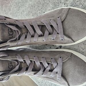 UGG Gray Suede High-Top Sneakers